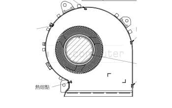 Asus 13NB0SQ0T04011 X415JP THM FAN(CHANGE IC) NEW UKCA LABEL