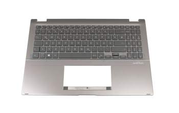 13NBONTOM08011 original Asus keyboard incl. topcase DE (german) black/grey with backlight for touchpad models