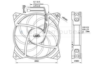 Asus 13PD02W0T14011 GA35DX SYS FAN 12025 ARGB