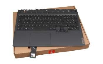 16292280 original Lenovo keyboard incl. topcase DE (german) black/black with backlight RGB