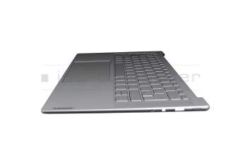 17365628 original Lenovo keyboard incl. topcase DE (german) grey/grey with backlight