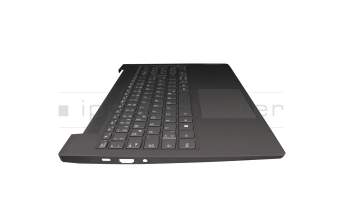 18066110 original Lenovo keyboard incl. topcase DE (german) grey/grey with backlight