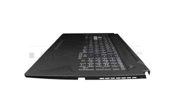 1KAHZZQ010K original Asus keyboard incl. topcase DE (german) black/transparent/black with backlight