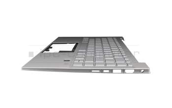 210321A-8 original HP keyboard incl. topcase DE (german) silver/silver with backlight