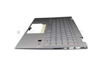 2H-BCRGMI63411 original Primax keyboard incl. topcase DE (german) silver/silver with backlight Fingerprint / backlight