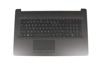 2H1719-05330I Rev.A original HP keyboard incl. topcase DE (german) black/black (with TP/DVD, “black brushed” surface texture)