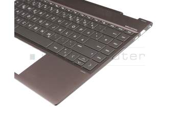 439.0EC02.0002 original HP keyboard incl. topcase DE (german) black/grey with backlight