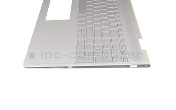 442.0BX02.0002 original HP keyboard incl. topcase DE (german) silver/silver with backlight