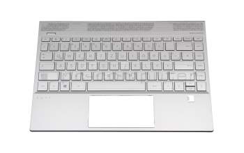 442.0G902.XXXX original HP keyboard incl. topcase DE (german) silver/black