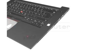 460.0DY08.0002 original Lenovo keyboard incl. topcase DE (german) black/black with backlight and mouse-stick b-stock