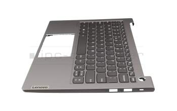 460.0M502.0001 original Lenovo keyboard incl. topcase UK (english) grey/grey with backlight