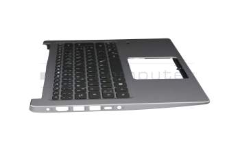 4600E7020002 original Acer keyboard incl. topcase DE (german) black/silver with backlight