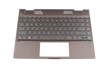 4600EC0C0003 original HP keyboard incl. topcase DE (german) black/grey with backlight