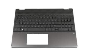 4600GF0F0002 original HP keyboard incl. topcase DE (german) black/black with backlight