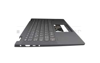 4600MD080011 original Lenovo keyboard incl. topcase DE (german) grey/grey (Fingerprint)