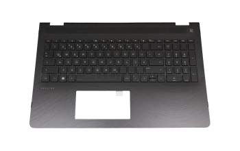 465.0BW0C.0001 original HP keyboard incl. topcase DE (german) black/black