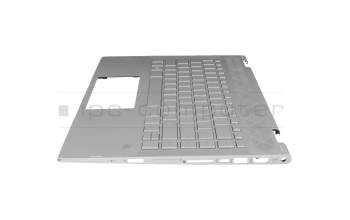 46M0E8CS0185 original HP keyboard incl. topcase DE (german) silver/silver with backlight