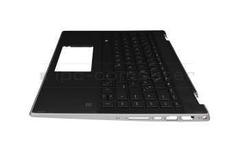 46M0GGCS0224 original HP keyboard incl. topcase DE (german) black/black with backlight