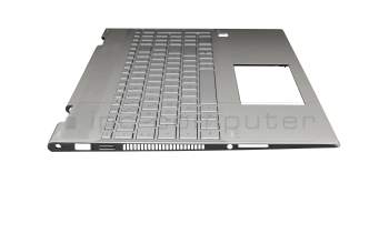 490.0GB07.AD0G original Wistron keyboard incl. topcase DE (german) silver/silver with backlight (UMA)