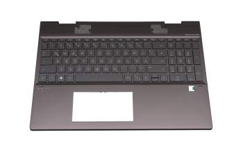 4900GB07.0S0G original HP keyboard incl. topcase DE (german) grey/anthracite with backlight