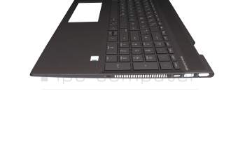 4900GB07.0S0G original HP keyboard incl. topcase DE (german) grey/anthracite with backlight