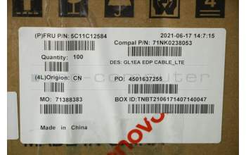 Lenovo 5C11C12584 CABLE FRU LCD Cable_LTE