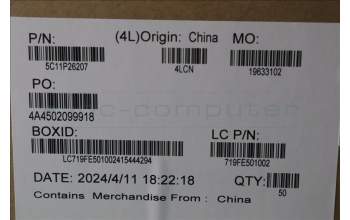 Lenovo 5C11P26207 CABLE FPC NFF832 HONG YUEN CP/SCR/B