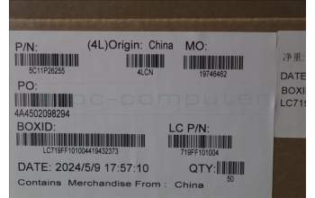 Lenovo 5C11P26255 CABLE FFC6PFP0.5PAD=0.3MGEM/BSCR/B