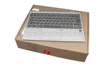 5CB0Q12250 original Lenovo keyboard incl. topcase DE (german) dark grey/silver with backlight