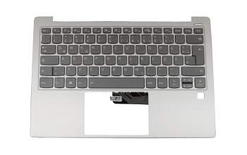 5CB0S72876 original Lenovo keyboard incl. topcase DE (german) grey/silver with backlight