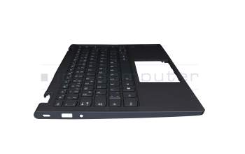 5CB1B22418 original Lenovo keyboard incl. topcase DE (german) blue/blue with backlight (Abyss Blue)