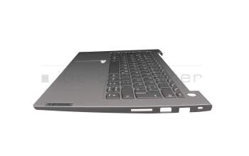 5CB1B32916 original Lenovo keyboard incl. topcase DE (german) grey/grey with backlight