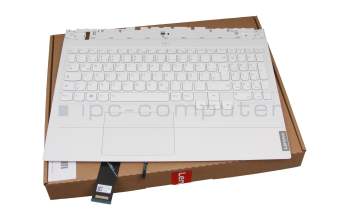 5CB1C74876 original Lenovo keyboard incl. topcase DE (german) white/white with backlight