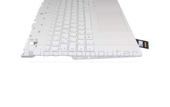 5CB1C74876 original Lenovo keyboard incl. topcase DE (german) white/white with backlight