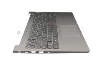 5CB1J09215 original Lenovo keyboard incl. topcase DE (german) dark grey/grey with backlight and mouse-stick