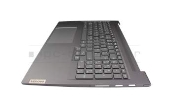 5CB1J38408 original Lenovo keyboard incl. topcase DE (german) grey/grey with backlight