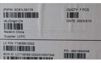 Lenovo 5CB1L55178 COVER LCD Cover L83BY SG