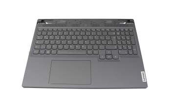 5CB1L56029 original Lenovo keyboard incl. topcase DE (german) grey/grey with backlight