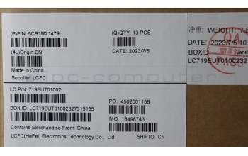 Lenovo 5CB1M21479 COVER FRUKP6B0_A_COVER_FHD_RGB_WLAN_ASSY