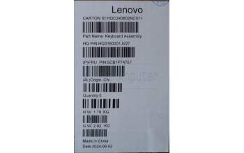 Lenovo 5CB1P74757 COVER UpperCase ASM GER H83HN LG PST