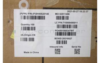 Lenovo 5H40S20140 HEATSINK Thermal module WT 82EF