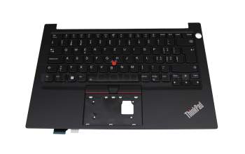 5M11A35117 original Lenovo keyboard incl. topcase CH (swiss) black/black with backlight and mouse-stick