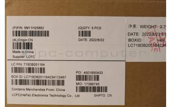 Lenovo 5M11H25862 MECH_ASM KB CCov DEN BKLT Sunrex WW BK