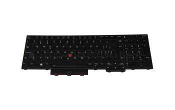 5N20W68311 original Lenovo keyboard CH (swiss) black/black matte with backlight and mouse-stick