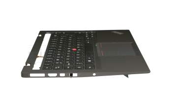 60.4LY10.006 original Lenovo keyboard incl. topcase DE (german) black/black with backlight and mouse-stick