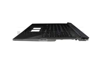 6036W0293301 original Asus keyboard incl. topcase DE (german) black/black/transparent/grey with backlight