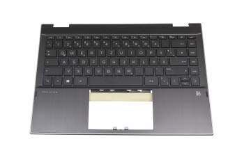 6070B1744903 original HP keyboard incl. topcase DE (german) black/black/silver without backlight