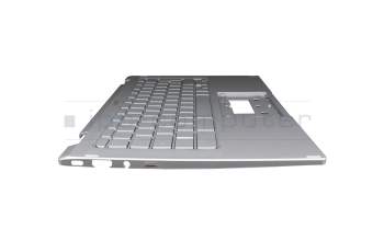 6BAHBN70112 original Acer keyboard DE (german) silver with backlight