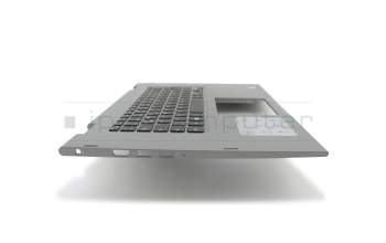 6KM4P original Dell keyboard incl. topcase DE (german) black/grey with backlight for fingerprint sensor