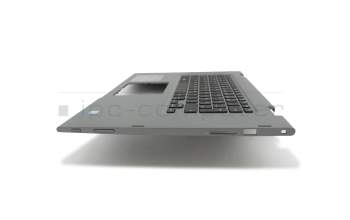 6KM4P original Dell keyboard incl. topcase DE (german) black/grey with backlight for fingerprint sensor